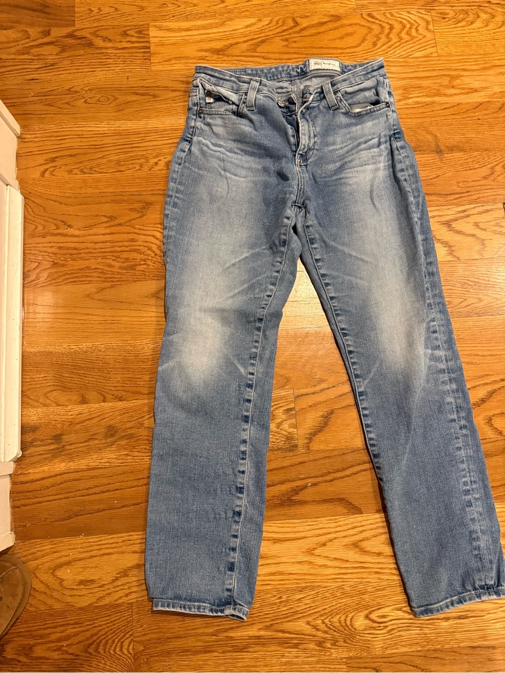 Ag Adriano Goldschmied Light Blue Straight Jeans